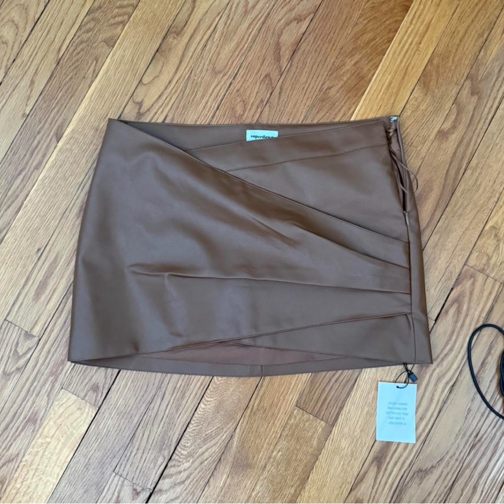 REVOLVE brown wrap skirt